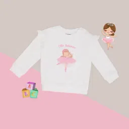 Pantaloons Baby Infant Girls Snow White Printed Sweatshirt-image-77