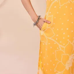 Daali Yellow Regular Fit Printed Kurtas image 3