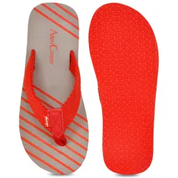 Allen Cooper Men's Red & Grey Flip Flops image 3