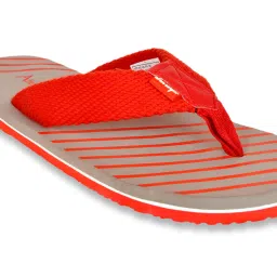 Allen Cooper Men's Red & Grey Flip Flops image 4