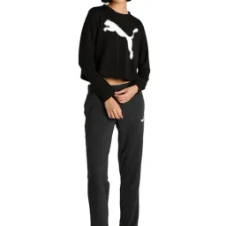 Puma Black Logo Cropped Sweatshirt image 5