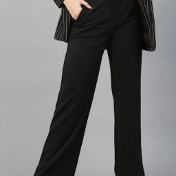 Kotty Black Regular Fit High Rise Trousers-picture-44
