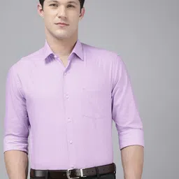 Arrow Manhattan Slim Fit Self Checked Pure Cotton Formal Shirt-picture-29