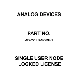 ANALOG DEVICES Single User Node Locked License for Blackfin ADSP-BFxxx, SHARC ADSP-21xxx Processors, AD-CCES-NODE-1-picture-20