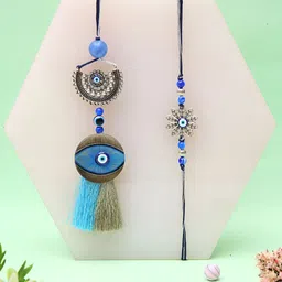 Myntra Elegant Homes Set Of 2 Evil-Eye Rakhis With Greeting Card & Roli Chawal-picture-57