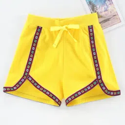 Kiddopanti Kids Yellow Solid Shorts-image-44