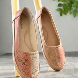 Clog London Women's Tan Flat Ballets-image-73