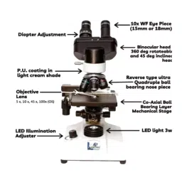 Labcare Microscope with LED Light and Binocular Head LB-98BL image 4