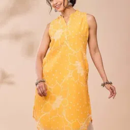 Daali Yellow Regular Fit Printed Kurtas image 2