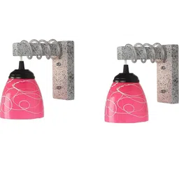 SOMIL Pink Glass Cylinder Printed Wall Lamps-picture-32