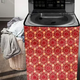 The Furnishing Tree Maroon PVC Washing Machine Cover-picture-18