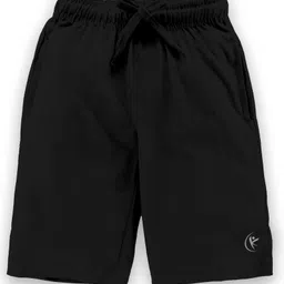 Kiddopanti Placement Printed Knee Length Shorts - Jet Black-picture-14