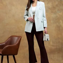 Kotty Notched Lapel Collar Long Sleeves Overcoat image 3