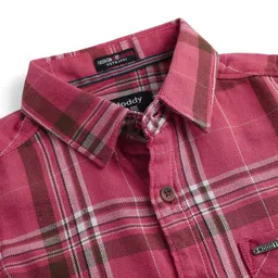 Noddy Full Sleeves Checked Shirt - Pink image 4