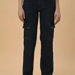 Albion By CnM Women Original Straight Fit Stretchable Cargo Styles Jeans-picture-35