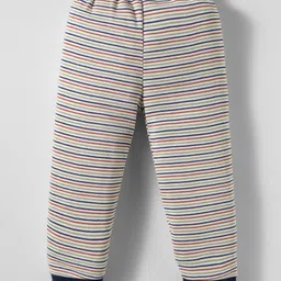 Kidi Wav Full Sleeves Striped Tee & Pant Set - Multi Colour image 5