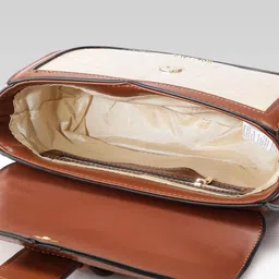 Van Heusen Croc-Textured Colourblocked Sling Bag image 2