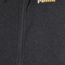 Puma Grey Cotton Slim Fit Hooded Jacket image 5