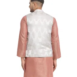 NEUDIS Light Grey Printed Nehru Jacket image 2