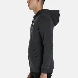 Puma Grey Cotton Slim Fit Hooded Jacket image 3