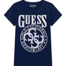 Guess Kids Secret Blue Logo Regular Fit T-Shirt-image-61