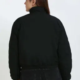 TOMMY HILFIGER Black Plain Puffer Jacket image 2