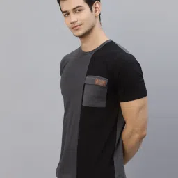 Rigo Grey & Black Crew T-Shirt image 3