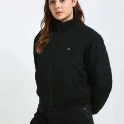 TOMMY HILFIGER Black Plain Puffer Jacket image 3