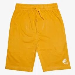 Kiddopanti Boys Mustard Solid Shorts image 1