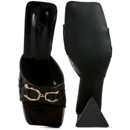 London Rag Women's Black Casual Sandals image 4