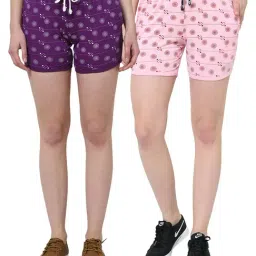 Vimal Jonney Multicolor Print Shorts Pack of 2-picture-12