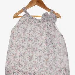 Kiddopanti Kids White Printed Top image 1