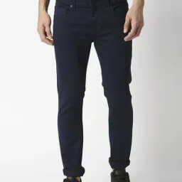 Dragon Hill Navy Blue Slim Fit Jeans-image-79