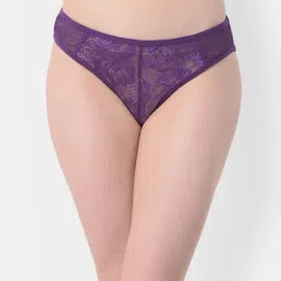 Clovia Purple Lace Bikini Panty-picture-36