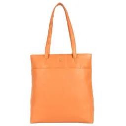 Baggit Orange Solid Medium Tote Handbag-image-35
