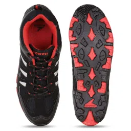 Bata Kids Black & Red Lace Up Shoes image 4