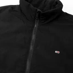TOMMY HILFIGER Black Plain Puffer Jacket image 5