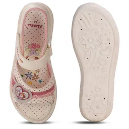 Bubblegummers by Bata Kids White & Red Ankle Strap Sandals image 4