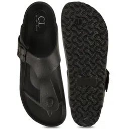 Carlton London Men's Black Flip Flops image 4
