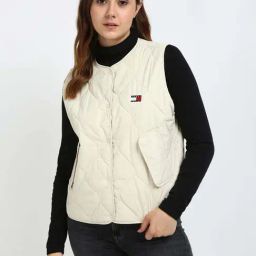 TOMMY HILFIGER Beige Plain Puffer Jacket-picture-29