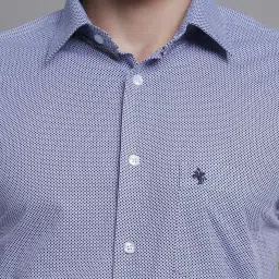 Cantabil Sky Blue Regular Fit Printed Shirt image 4