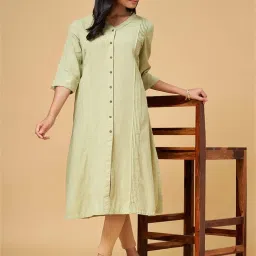 Rangmanch by Pantaloons Green A Line Kurta image 4