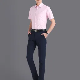 Louis Philippe Pink Cotton Regular Fit Printed Shirt image 4