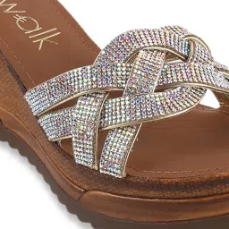 Catwalk Women's Golden Casual Wedges image 4