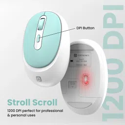 Portronics POR-1738 Toad 27 Wireless Mouse, 2.4 GHz with USB Nano Dongle (Green) image 4