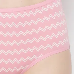 Clovia Pink Cotton Printed Hipster Panty image 4