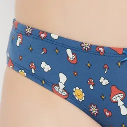 Clovia Blue Cotton Printed Bikini Panty image 4