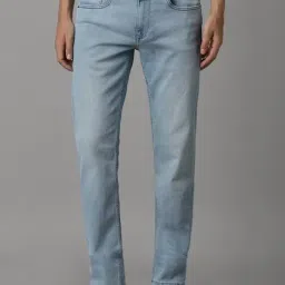 Louis Philippe Blue Cotton Slim Fit Jeans-picture-46