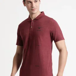 Wildcraft Wine  Regular Fit Texture Sports T-Shirt image 4