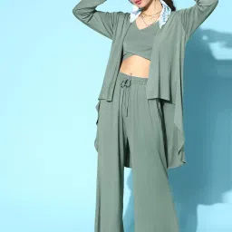 Da Intimo Sage Green Three Pieces Loungewear Set image 1